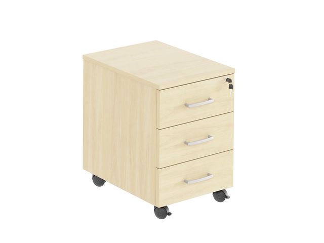 DENORD DESIGN Hurts mobil 3 lådig, djup 450mm björk | Kontorsmöbler och inredning - Bord och hurtsar - Hurtsar | Kontorsexperten