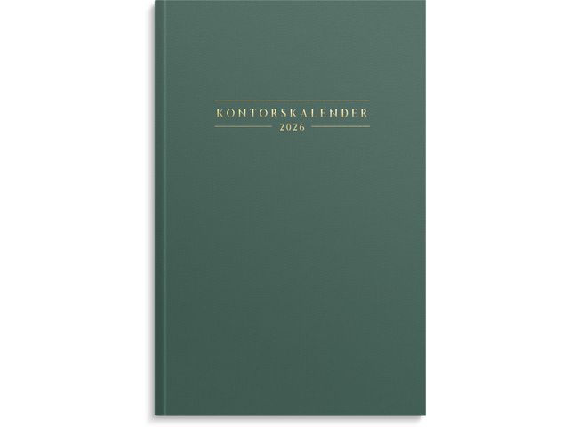 Burde Kontorskalender 2026 grön | Almanackor och kalendrar - Veckokalendrar - Kontorskalendrar | Kontorsexperten