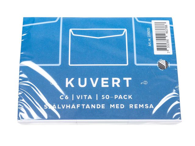 EMO Kuvert konsument C6 114x162mm remsa 50/fp | Emballage och lagerutrustning - Kuvert och postemballage - Kuvert - C6 | Kontorsexperten