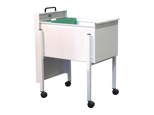 Hängmappsvagn A4 - med lock Vit | Kontorsmaterial - Mappar och plastfickor - Hängmappsförvaring | Kontorsexperten