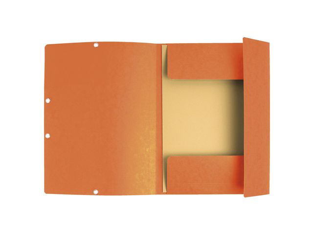 Exacompta Gummibandsmapp Recycle A4 3-kl oran | Kontorsmaterial - Mappar och plastfickor - Gummibandsmappar 3-klaff - Kartong | Kontorsexperten