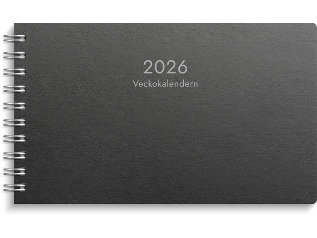 BURDE Veckokalender Eco Line 2026 svart | Almanackor och kalendrar - Bordskalendrar och skrivunderlägg - Bordskalendrar | Kontorsexperten