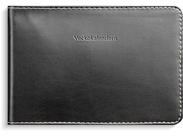 Burde Veckokalender 2026 konstläder svart | Almanackor och kalendrar - Bordskalendrar och skrivunderlägg - Bordskalendrar | Kontorsexperten