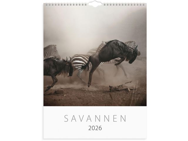 Burde Väggkalender Savannen 2026 | Almanackor och kalendrar - Väggkalendrar - Bildkalendrar | Kontorsexperten