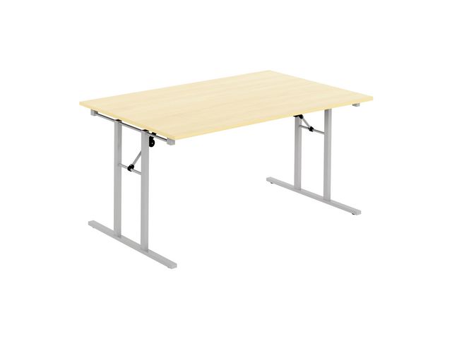 DENORD DESIGN Fällbord 1600x800x730x25 björk/silver | Kontorsmöbler och inredning - Bord och hurtsar - Fällbord | Kontorsexperten