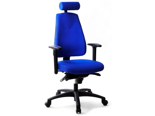 LANAB DESIGN Kontorsstol LD6340 Deluxe blå u svankst | Kontorsmöbler och inredning - Stolar och sittmöbler - Kontorsstolar | Kontorsexperten