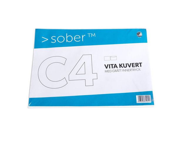 SOBER® Kuvert konsument C4 229x324mm fukthäftande 5/fp | Emballage och lagerutrustning - Kuvert och postemballage - Kuvert - C4 | Kontorsexperten
