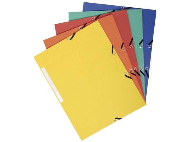 Exacompta Gummibandsmapp 3-klaff sort | Kontorsmaterial - Mappar och plastfickor - Gummibandsmappar 3-klaff - Kartong | Kontorsexperten