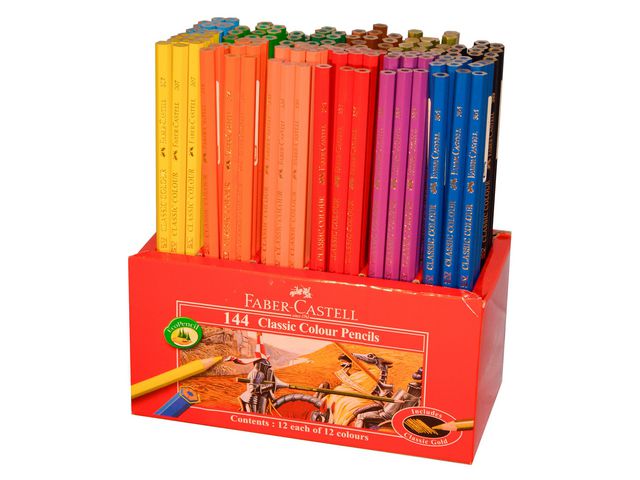 Faber-Castell Färgpennor sexkantig pennkropp 12x12 färger | Skola och förskola - Pennor och tillbehör - Färgpennor - Standard | Kontorsexperten