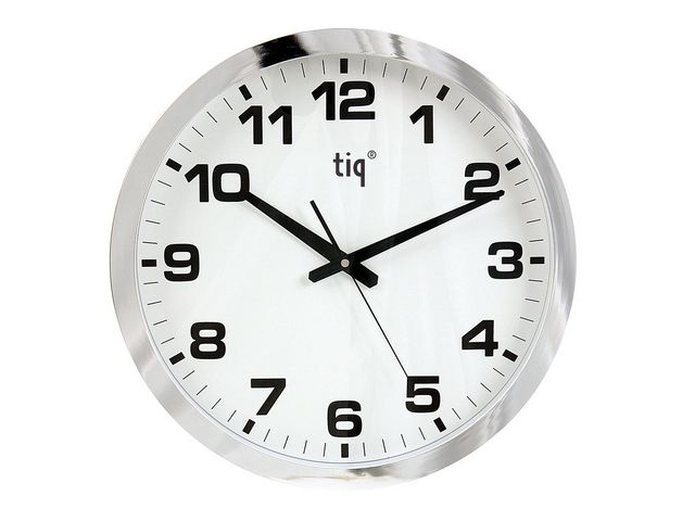 Väggur TIQ 40cm silver | Kontorsmöbler och inredning - Väggur - Väggur | Kontorsexperten
