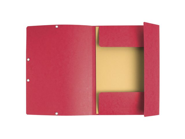 Exacompta Gummibandsmapp Recycle A4 3-kl röd | Kontorsmaterial - Mappar och plastfickor - Gummibandsmappar 3-klaff - Kartong | Kontorsexperten