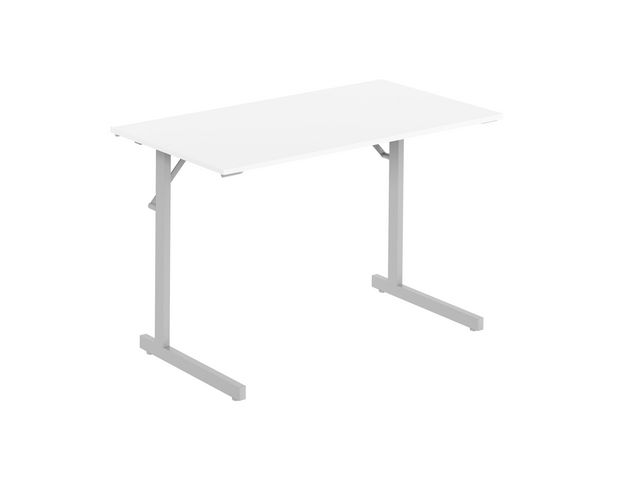 deNord Design Fällbord 1200x500x715x18 vit/silv | Kontorsmöbler och inredning - Bord och hurtsar - Fällbord | Kontorsexperten