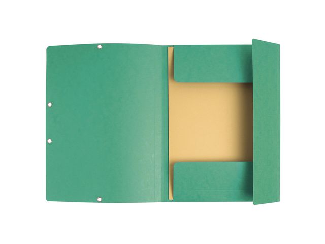 Exacompta Gummibandsmapp Recycle A4 3-kl grö | Kontorsmaterial - Mappar och plastfickor - Gummibandsmappar 3-klaff - Kartong | Kontorsexperten