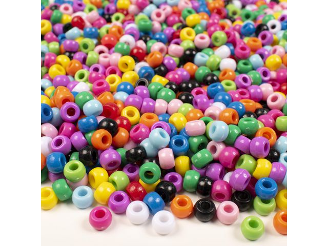 PLAYBOX Plastpärla kongopärlor 1000/fp | Skola och förskola - Hobbymaterial - Pärlor | Kontorsexperten