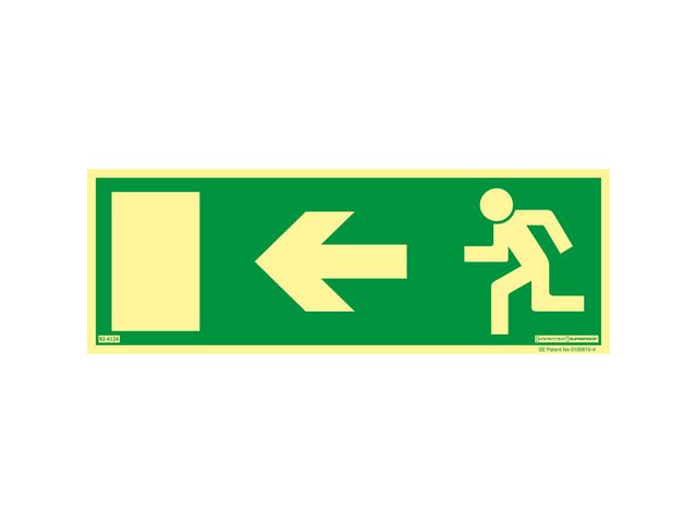 Nödutrymningsskylt pil vän 297x105m | Skyddsutrustning - Säkerhetsmärkning och skyltar - Skyltar | Kontorsexperten