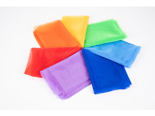 tickit® Organzatyg olika färger 7/fp | Skola och förskola - Klassrummet / Lära - Sensoriska produkter | Kontorsexperten