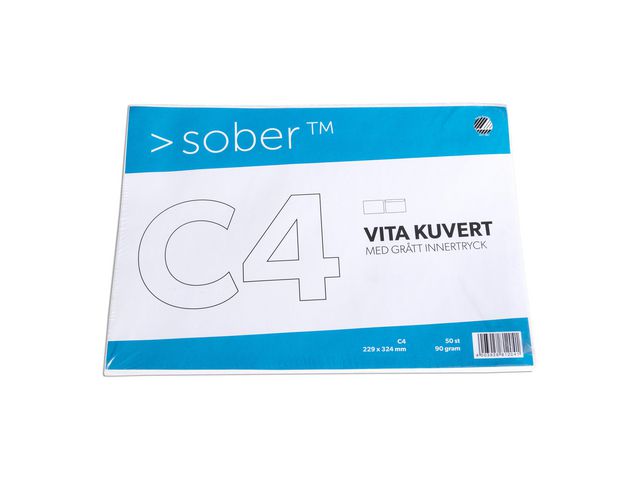 Produktfoto för SOBER® Kuvert konsument C4 229x324mm remsa