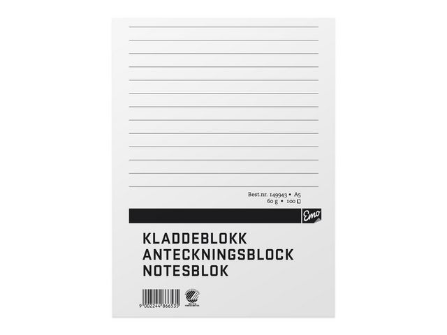 Legacy Own Brand Anteckningsblock A5 100 blad linjerat ohålat TräFritt | Kontorsmaterial - Block och anteckningsböcker - Anteckningsblock | Kontorsexperten