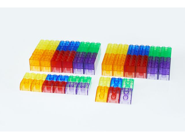 Transparenta byggklossar 90 delar | Skola och förskola - Lekmaterial - Bygglek, konstruktion och mosaik | Kontorsexperten