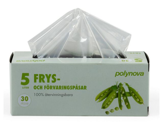 Polynova Fryspåse LLD 5L 22my 30/fp | Kök och servering - Plast och fryspåsar - Fryspåsar | Kontorsexperten