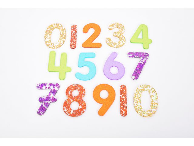 tickit® Sensoriska siffror glitter 14/fp | Skola och förskola - Klassrummet / Lära - Sensoriska produkter | Kontorsexperten