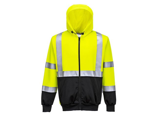 PORTWEST® Ziphood varsel PW B315 kl3 gul 5XL | Arbetskläder - Varselkläder - Varseltröjor | Kontorsexperten