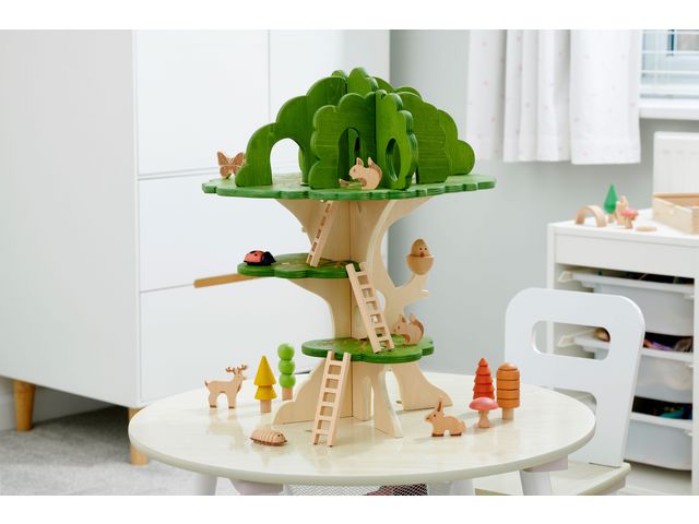 Trädkoja i trä 15 delar | Skola och förskola - Lekmaterial - Bygglek, konstruktion och mosaik | Kontorsexperten