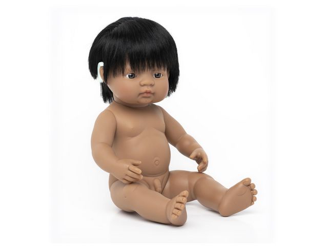 MINILAND Docka med hörapparat 38cm | Skola och förskola - Lekmaterial - Dockor | Kontorsexperten