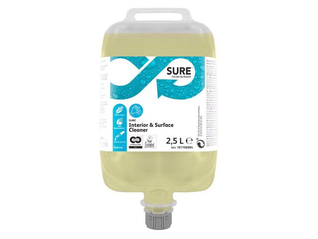 SURE Rengöringsmedel Interior & Surface Cleaner QS 2,5L | Städ och hygien - Rengöringsmedel - Allrent | Kontorsexperten