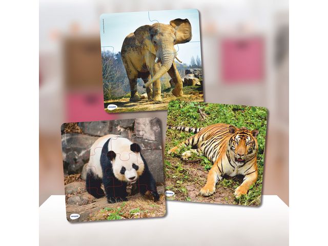 MINILAND Djurpussel 3/fp 3/fp | Skola och förskola - Lekmaterial - Pussel - Askpussel | Kontorsexperten