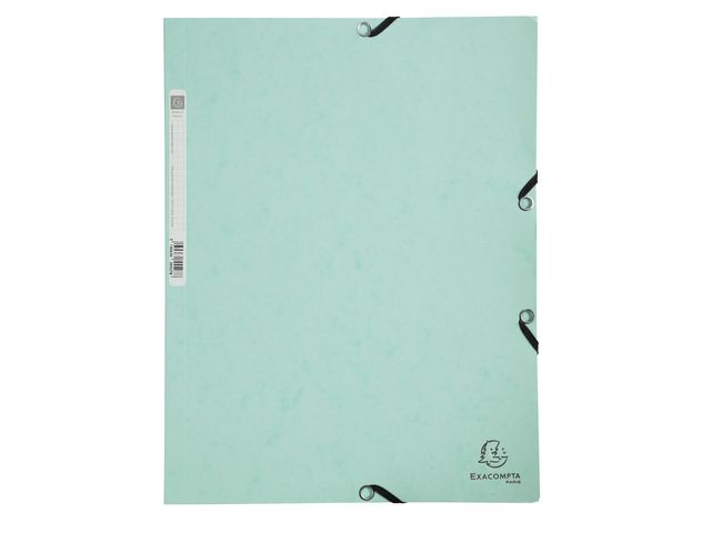 Exacompta Gummibandsmapp 3kl A4 mintgrön | Kontorsmaterial - Mappar och plastfickor - Gummibandsmappar 3-klaff - Kartong | Kontorsexperten