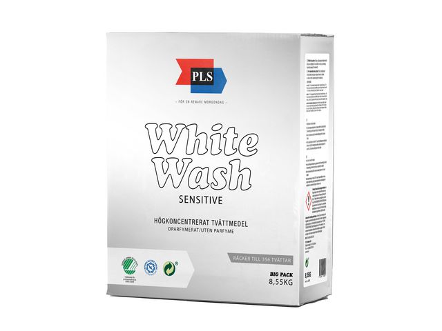 PLS Tvättmedel White sensitive 8,55kg | Städ och hygien - Tvättmedel och klädvård - Tvättmedel | Kontorsexperten
