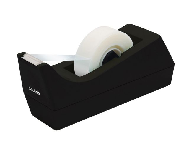 SCOTCH Tejphållare, kompakt, tvåhandsfattning, svart | Kontorsmaterial - Tejp lim och häftmassa - Tejphållare | Kontorsexperten