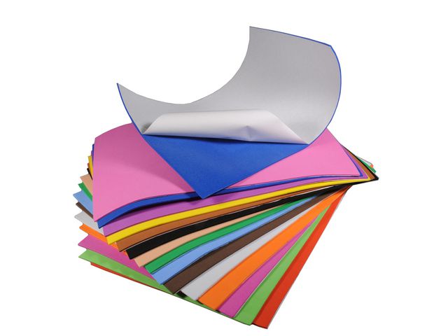 Mossgummi självhäftande 15 färger | Skola och förskola - Hobbymaterial - Pyssel | Kontorsexperten