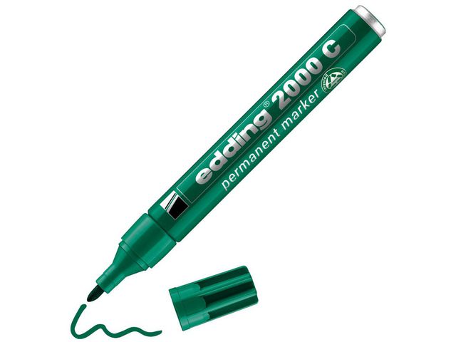 edding Märkpenna permanent 2000C rund 1,5 - 3mm grön | Kontorsmaterial - Pennor - Märkpennor - Rund spets | Kontorsexperten