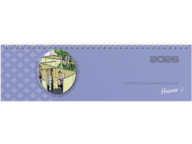 BURDE Veckoalmanackan Humor 2026 | Almanackor och kalendrar - Bordskalendrar och skrivunderlägg - Bordskalendrar | Kontorsexperten
