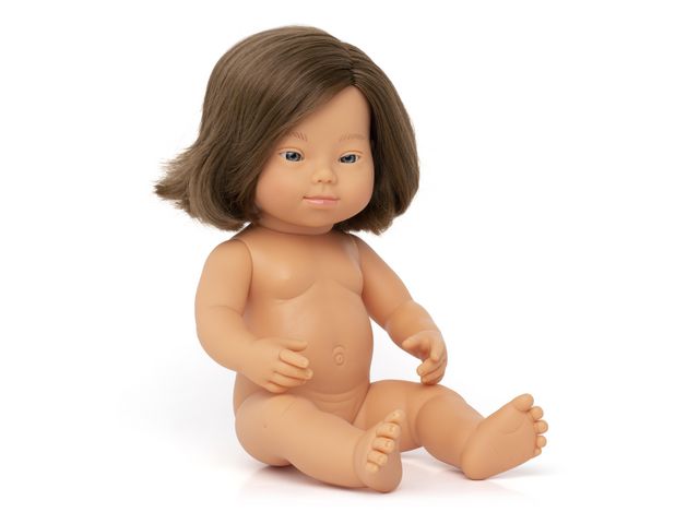 MINILAND Docka downs syndrom flicka 38cm | Skola och förskola - Lekmaterial - Dockor | Kontorsexperten