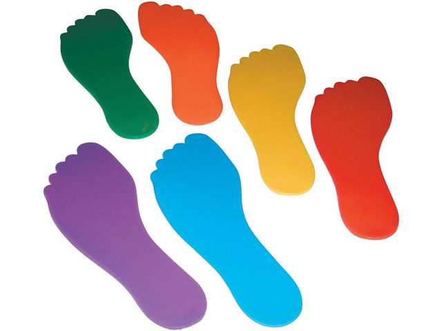 Markeringsplattor fötter SPORADAS 6/fp | Skola och förskola - Idrott, hälsa och rörelse - Spel och aktiviteter | Kontorsexperten