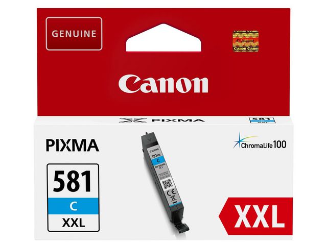Canon Bläckpatron CLI-581C XXL, cyan | Toner och bläck - Bläckpatroner - Bläckpatroner Canon | Kontorsexperten