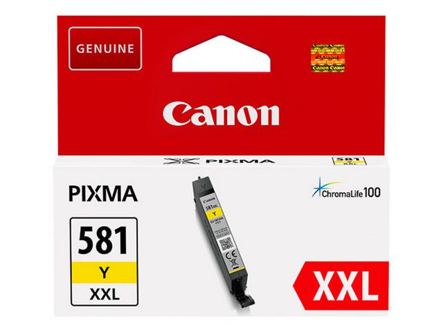 Canon CLI-581Y XXL-bläckpatron, gul, extra hög kapacitet, 11,7 ml | Toner och bläck - Bläckpatroner - Bläckpatroner Canon | Kontorsexperten