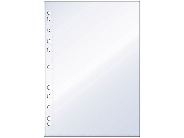 Plastficka A4 stansad polyeten jämn 11 hål genomskinlig | Kontorsmaterial - Mappar och plastfickor - Plastfickor - Öppen överkant | Kontorsexperten