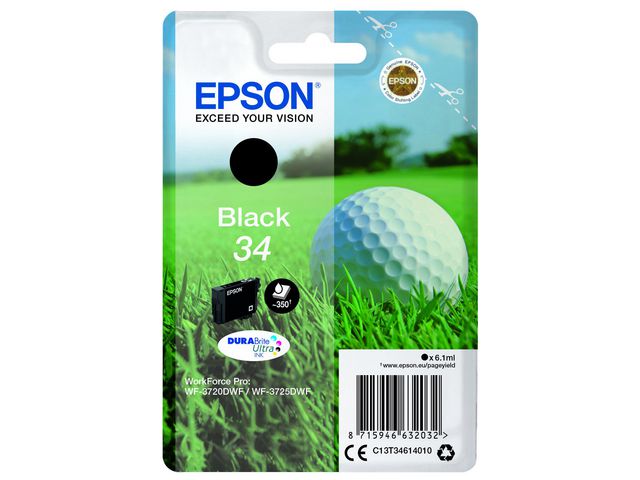 Epson Bläckpatron T3461 Svart | Toner och bläck - Bläckpatroner - Bläckpatroner Epson | Kontorsexperten