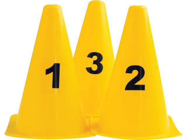 MEGAFORM Numrerade koner 10st | Skola och förskola - Idrott, hälsa och rörelse - Förvaring, verktyg och tillbehör | Kontorsexperten