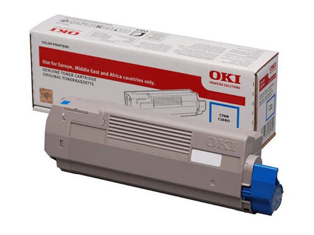 OKI Toner 46490607 Cyan | Toner och bläck - Tonerkassetter - Toner OKI | Kontorsexperten