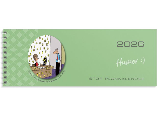 Burde Stor Plankalender Humor 2026 | Almanackor och kalendrar - Bordskalendrar och skrivunderlägg - Bordskalendrar | Kontorsexperten