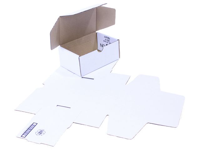 BOXON E-handelslåda 180x120x80mm vit ES17 | Emballage och lagerutrustning - Lådor och well - E-handelslådor | Kontorsexperten