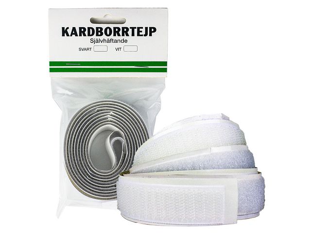 Självhäftande kardborrtejp, 1 m x 20 mm, vit | Kontorsmaterial - Tejp lim och häftmassa - Tejp - Övrigt | Kontorsexperten
