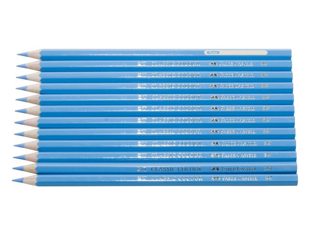 Faber-Castell Färgpenna, Classic, sexkantig pennkropp, ljusblå 12/fp | Skola och förskola - Pennor och tillbehör - Färgpennor - Standard | Kontorsexperten