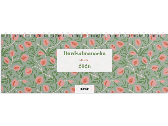 Burde Bordsalmanacka Mönster 2026 | Almanackor och kalendrar - Bordskalendrar och skrivunderlägg - Bordskalendrar | Kontorsexperten
