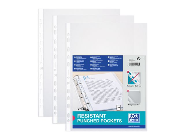 Oxford Plastficka A4 0,09 transparent 100/fp | Kontorsmaterial - Mappar och plastfickor - Plastfickor - Signal | Kontorsexperten